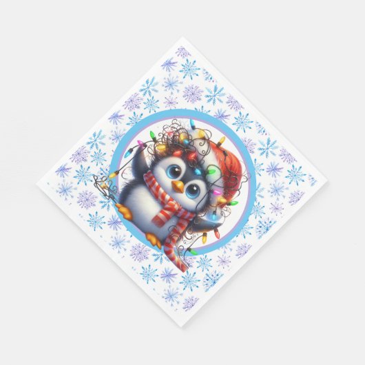 Serviette En Papier Pneus Et Pingouin (Coin)