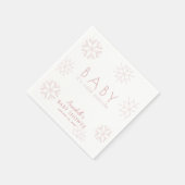 Serviette En Papier Pneus rose Baby shower fille (Coin)