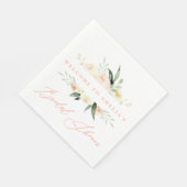 Serviette En Papier Poche + douche à nuptiale fleurie couleur verte (Coin)
