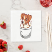 Serviette En Papier Pocket Cute Jack Russell Terrier (En situation)