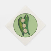 Serviette En Papier Pods Okra Veggie Veggie Gumbo Southern Food (Coin)