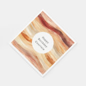 Serviette En Papier Poeach Dusty Cream Waves Birthday (Coin)