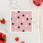 Serviette En Papier Poêles en étoile rose atomique (En situation)