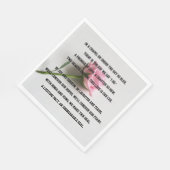 Serviette En Papier Poème du jour du mariage (Coin)