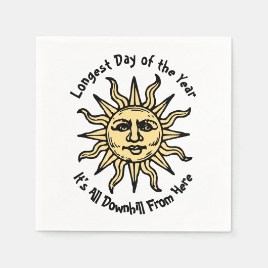 Serviette En Papier Poème Solstice d'été (Devant)