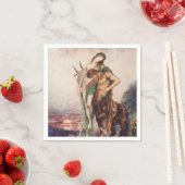 Serviette En Papier Poète mort porté par un Centaur (coucher du soleil (En situation)