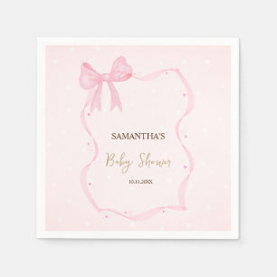 Serviette En Papier Poignée à la main Bow Elegant Frame Dots