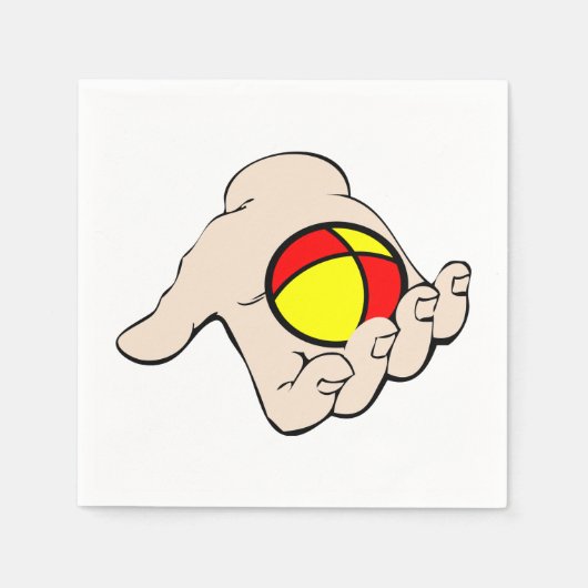 Serviette En Papier Poignée Avec Papier Boule Jonglage (Devant)