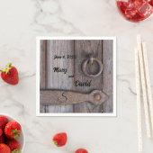 Serviette En Papier Poignée de porte de cave Mariage Papier serviettes (En situation)