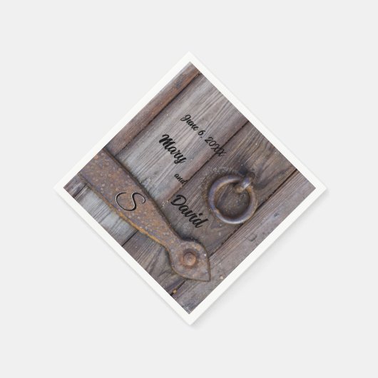 Serviette En Papier Poignée de porte de cave Mariage Papier serviettes (Coin)