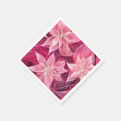 Serviette En Papier Poinsététie rose pâle (Coin)