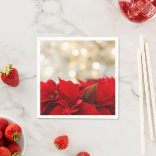 Serviette En Papier Poinsettia de Noël