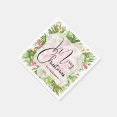 Serviette En Papier Poinsettia Joyeux Noël (Coin)