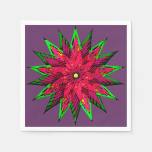 Serviette En Papier Poinsettia merveilleuse wow de prune