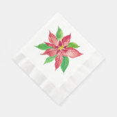 Serviette En Papier Poinsettia Papier de Noël (Coin)