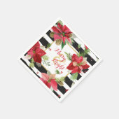 Serviette En Papier Poinsettias Joyeuses et Lumineuses, serviettes en (Coin)