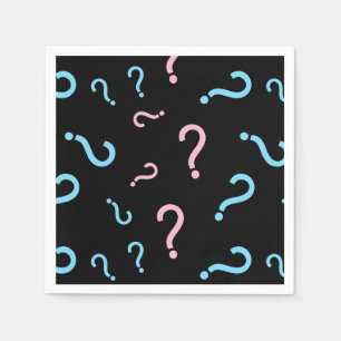 Serviette En Papier Point de question Sexe Révéler Noir