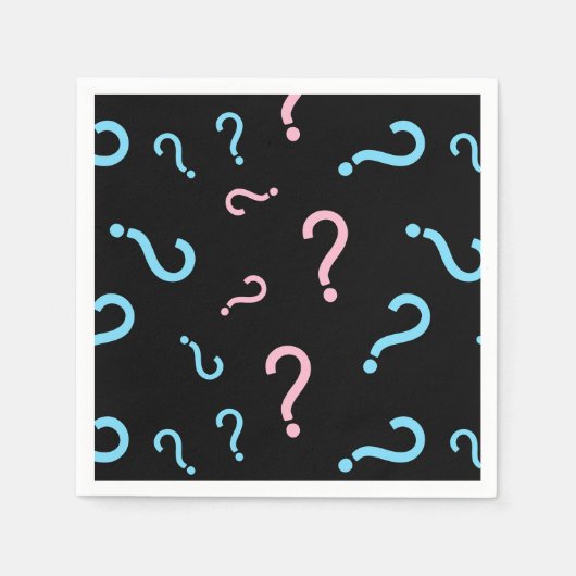 Serviette En Papier Point de question Sexe Révéler Noir (Devant)