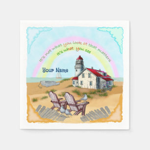 Serviette En Papier Point de vue du phare
