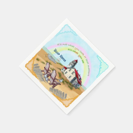 Serviette En Papier Point de vue du phare (Coin)