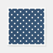 Serviette En Papier Point Polka bleu marine (Devant)