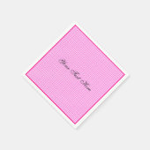 Serviette En Papier Point Polka rose et blanc moderne Customisé (Coin)