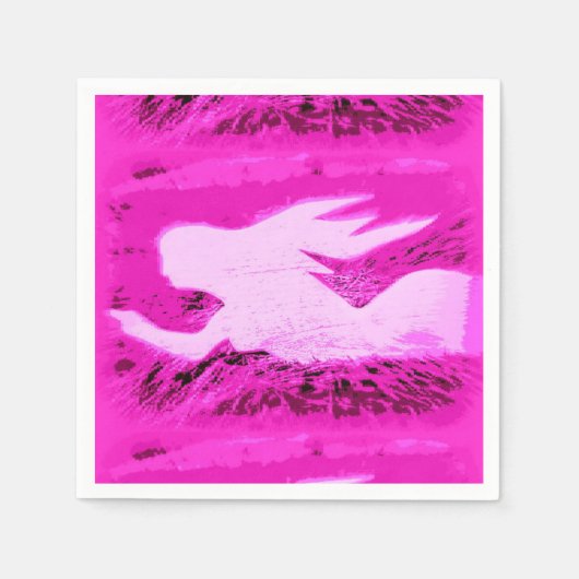 Serviette En Papier pointant rose mermaid (Devant)