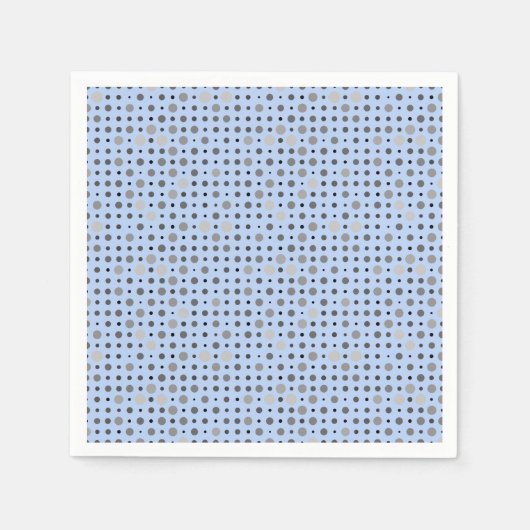 Serviette En Papier Pointe Polka 01.Gray Lblue BG (Devant)