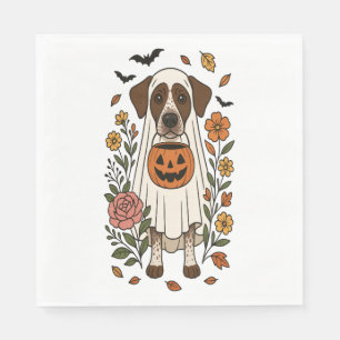 Serviette En Papier Pointer allemand à poil court Halloween