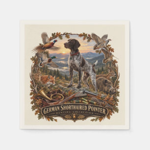 Serviette En Papier Pointer allemand - Collection de chasse