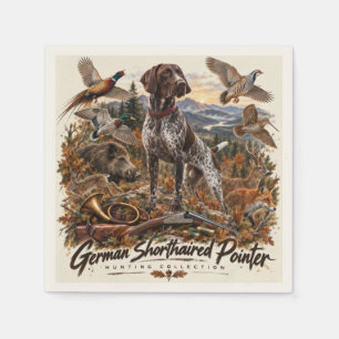 Serviette En Papier Pointer allemand - Collection de chasse