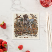 Serviette En Papier Pointer allemand - Collection de chasse (En situation)