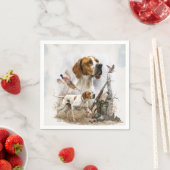 Serviette En Papier Pointer Anglais (En situation)
