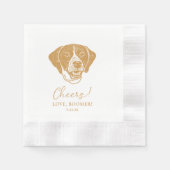 Serviette En Papier Pointer Chien - Accueil personnalisé (Devant)