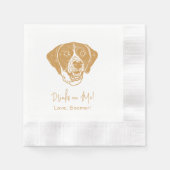 Serviette En Papier Pointer Chien Boisson Personnalisée Sur Moi (Devant)