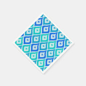 Serviette En Papier Pointes rétro du milieu du siècle sur Motif d'oign (Coin)