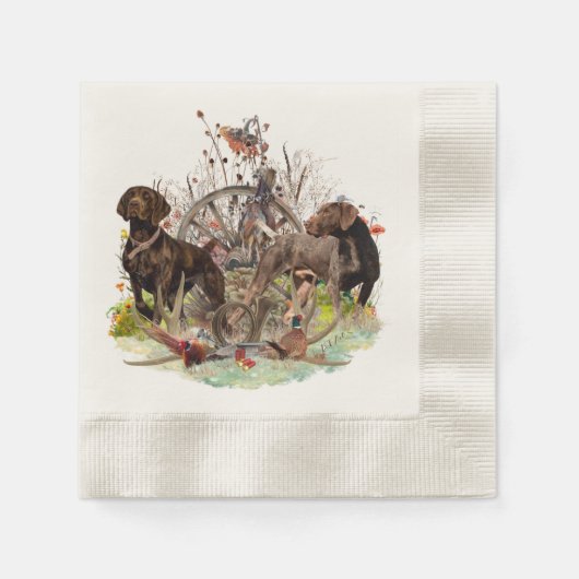 Serviette En Papier Pointeur à poils courts allemand (Devant)