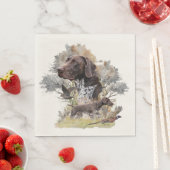 Serviette En Papier Pointeur à poils courts allemand (En situation)