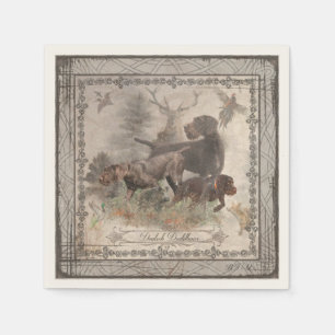 Serviette En Papier Pointeur À poils durs allemand