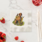 Serviette En Papier Pointeur anglais, chasse aux oiseaux (En situation)