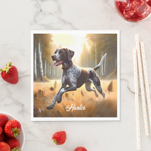 Serviette En Papier Pointeur court allemand en cours d'exécution (En situation)