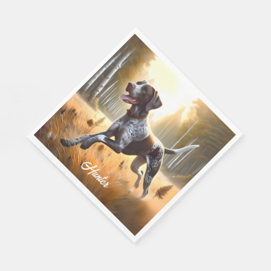 Serviette En Papier Pointeur court allemand en cours d'exécution (Coin)