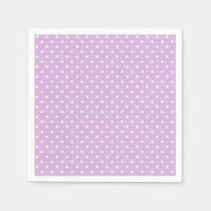 Serviette En Papier Pointillisme Classique Blanc - Lilas Doux