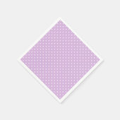Serviette En Papier Pointillisme Classique Blanc - Lilas Doux (Coin)