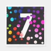 Serviette En Papier Points arc-en-ciel du 7e anniversaire (Devant)