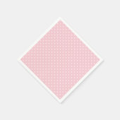 Serviette En Papier Points classiques blancs - Rose (Coin)