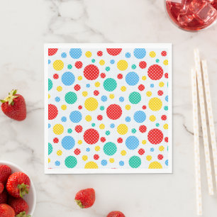 Serviette En Papier Points Colorés