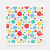 Serviette En Papier Points Colorés (Devant)