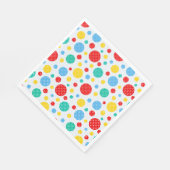 Serviette En Papier Points Colorés (Coin)