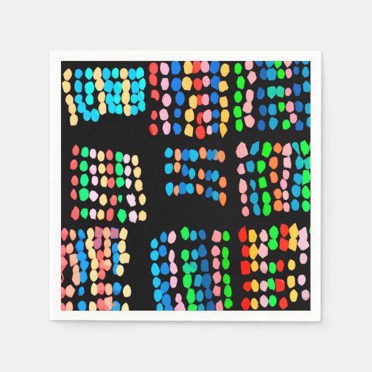 Serviette En Papier Points colorés (Devant)